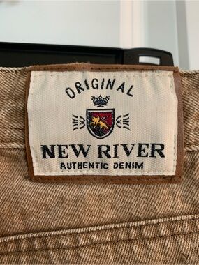 Men's Brown Vintage New River Jeans - Original Authentic Denim